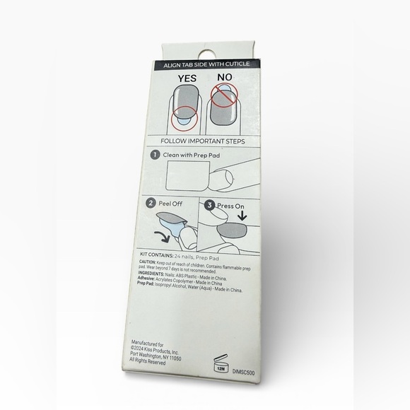 NEW- Kiss Press-On Manicure Set - Color Sticky Sweet- Matte- Square Tip- Short - Picture 2 of 5